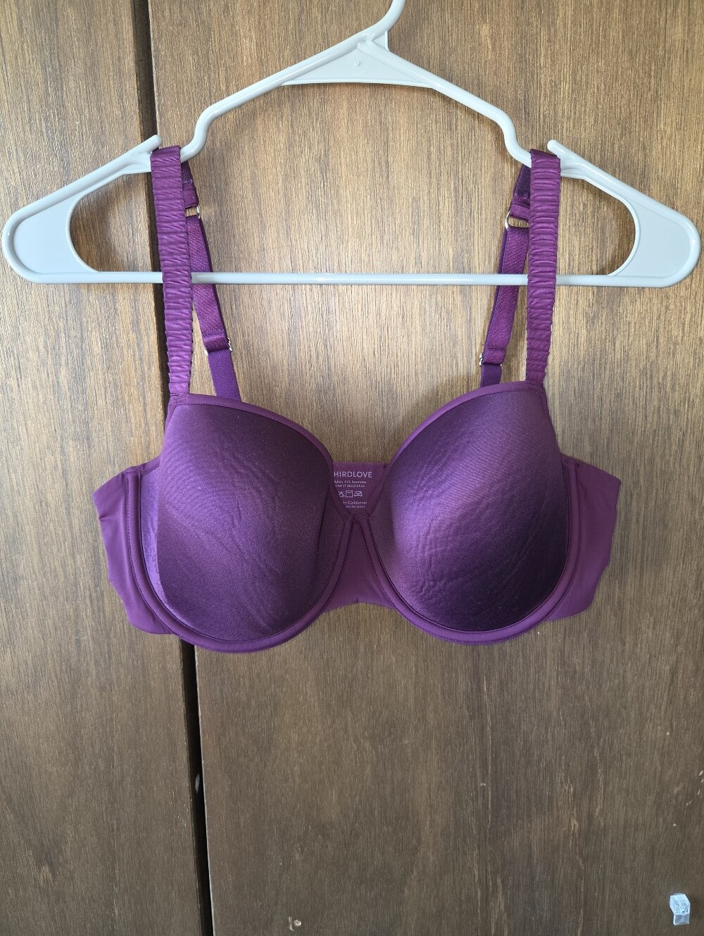 ThirdLove 24/7 Classic Underwire T-Shirt Bra 36D Mulberry Purple
